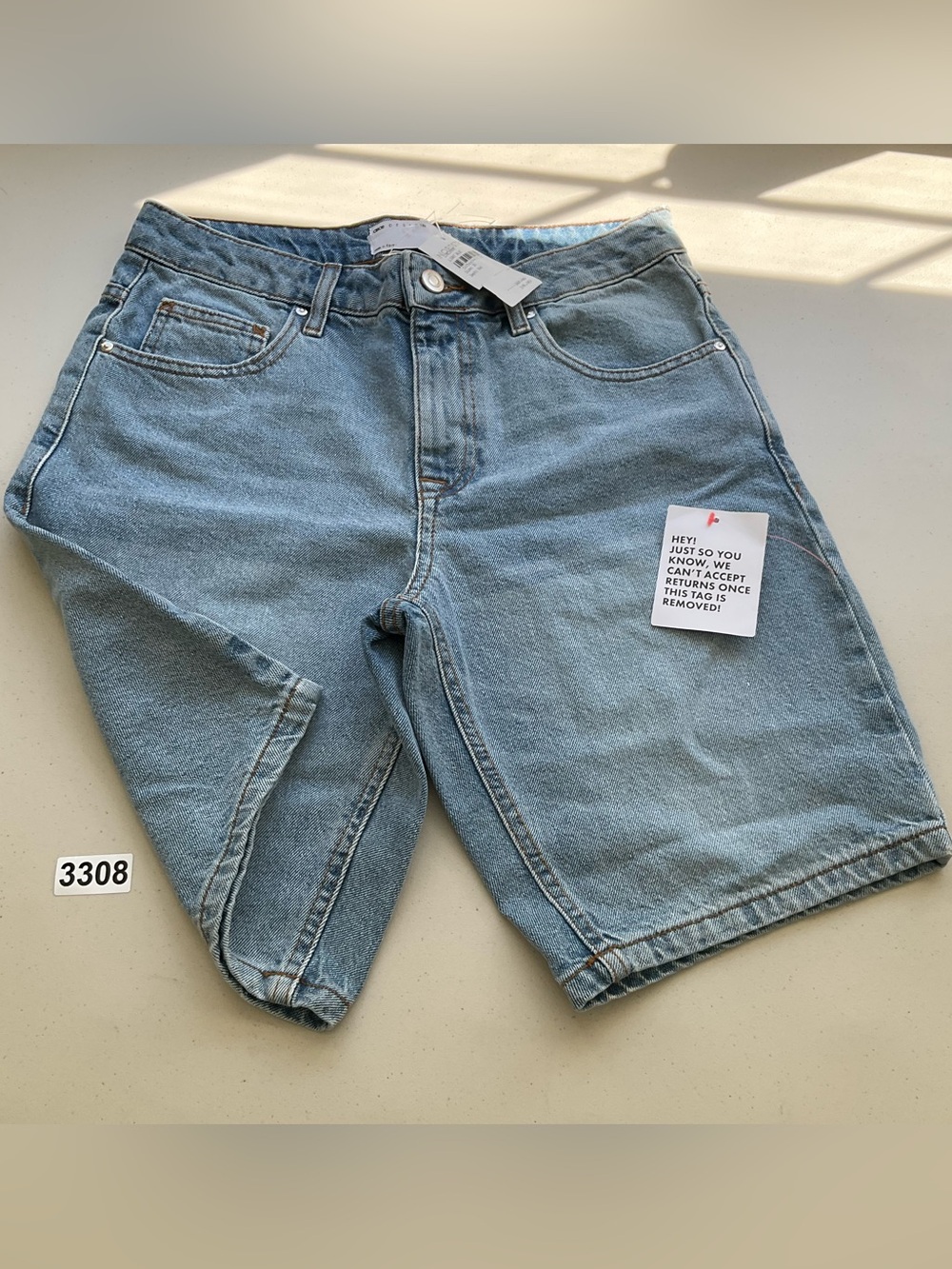 ASOS Design Light Blue Jean Shorts Size 30
